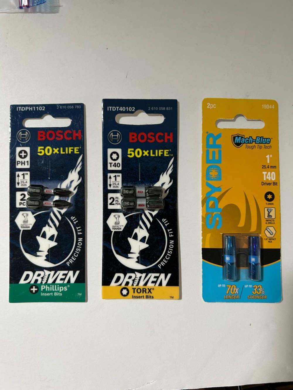 50xLife Black Precision Driver Bit Set - Phillips & Torx